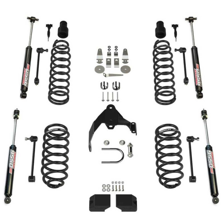 Suspension Lift Kit with Vss 9550 Twin-tube Shock Absorbers, TeraFlex Lift 3 Inch, Jeep Wrangler 2007 - 2018 - EDK.ro
