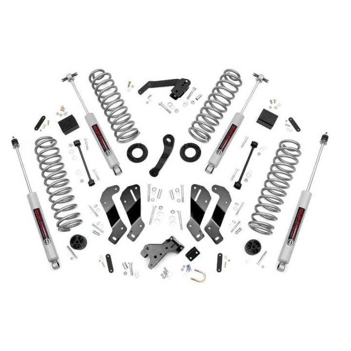 Kit Suspensie de Ridicare cu Braț de Control Înclinat, Rough Country Lift 3.5 Inch, Jeep Wrangler 2007 - 2018 - EDK.ro