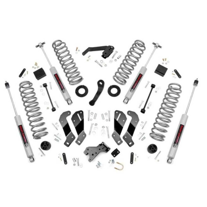 Kit Suspensie de Ridicare cu Braț de Control Înclinat, Rough Country Lift 3.5 Inch, Jeep Wrangler 2007 - 2018 - EDK.ro