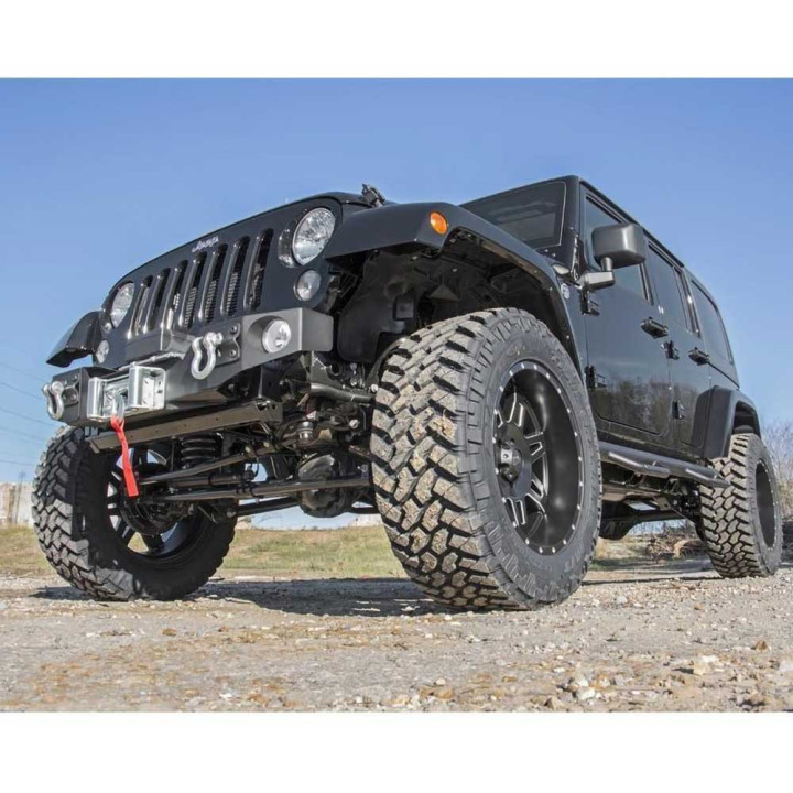 Suspension Lift Kit with Control Arm Drop, Rough Country Lift 3.5 Inch, Jeep Wrangler 2007 - 2018 - EDK.ro