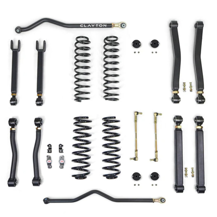 Suspension Lift Kit Overland+, Clayton Off Road Lift 1.5 Inch, Jeep Wrangler 2007 - 2018 - EDK.ro