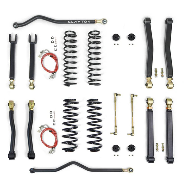 Suspension Lift Kit Premium, Clayton Off Road Lift 1.5 Inch, Jeep Wrangler 2007 - 2018 - EDK.ro