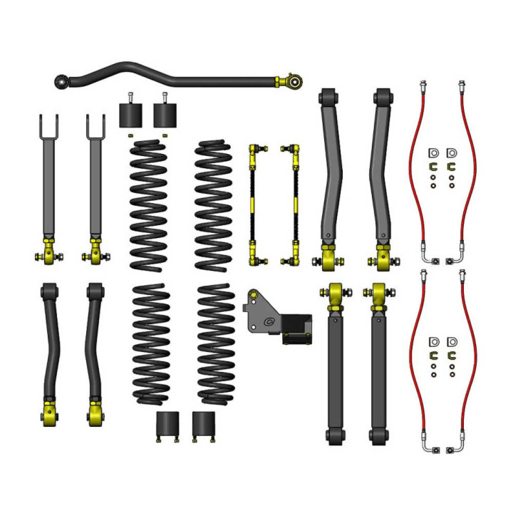 Kit Suspensie de Ridicare Premium, Clayton Off Road Lift 2.5 Inch, Jeep Wrangler 2007 - 2018 - EDK.ro