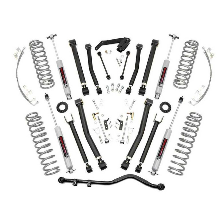 Suspension Lift Kit X-series, Rough Country Lift 4 Inch, Jeep Wrangler 2007 - 2018 - EDK.ro