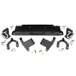 Winch Plate with D-ring Mounts, Rough Country, Jeep Wrangler 2007 - 2018 - EDK.ro