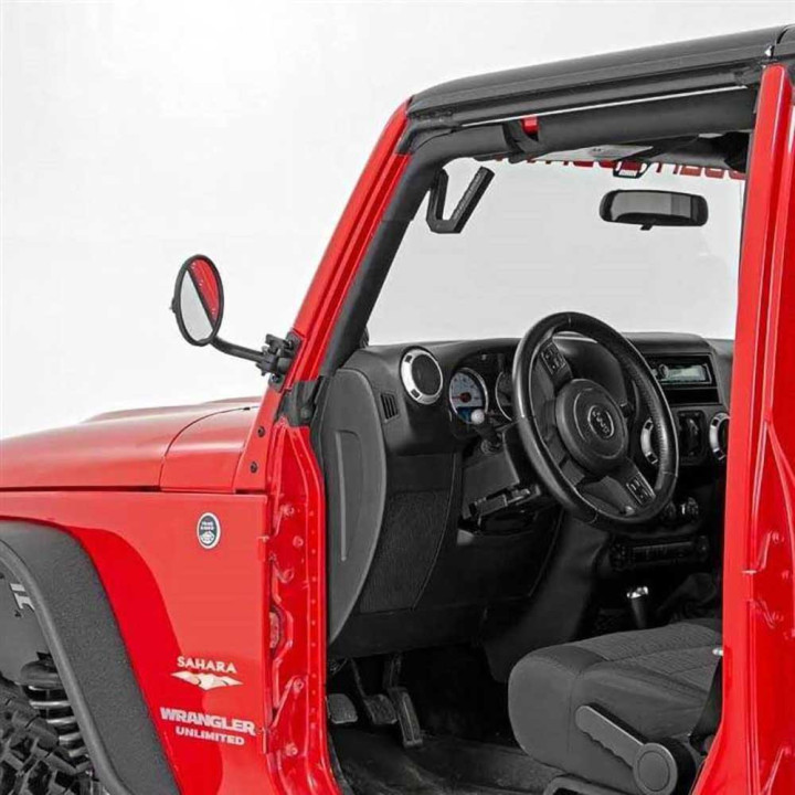 Round Trail Mirrors, Rough Country, Jeep Wrangler 2007 - 2018 - EDK.ro