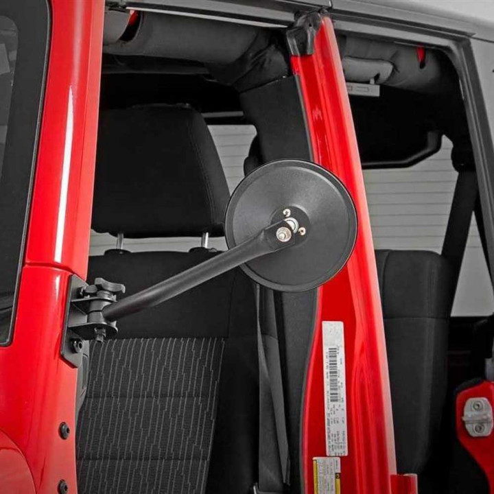 Round Trail Mirrors, Rough Country, Jeep Wrangler 2007 - 2018 - EDK.ro