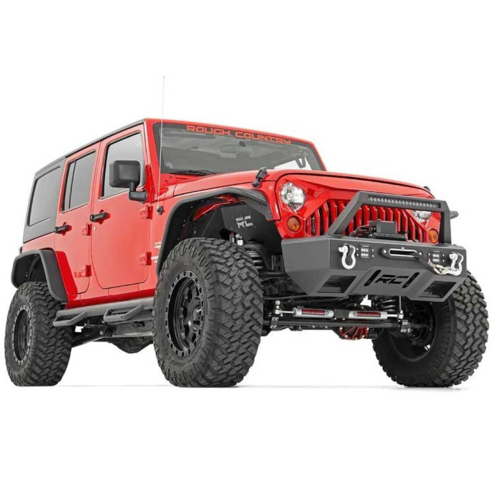 Front and Rear Fender Flares, Rough Country Flat, Jeep Wrangler 2007 - 2018 - EDK.ro