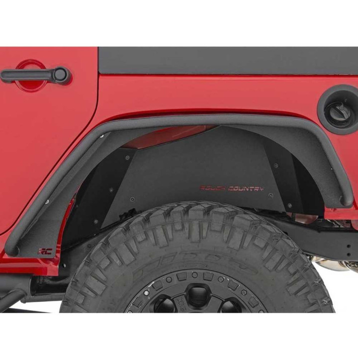 Front and Rear Fender Flares, Rough Country Flat, Jeep Wrangler 2007 - 2018 - EDK.ro