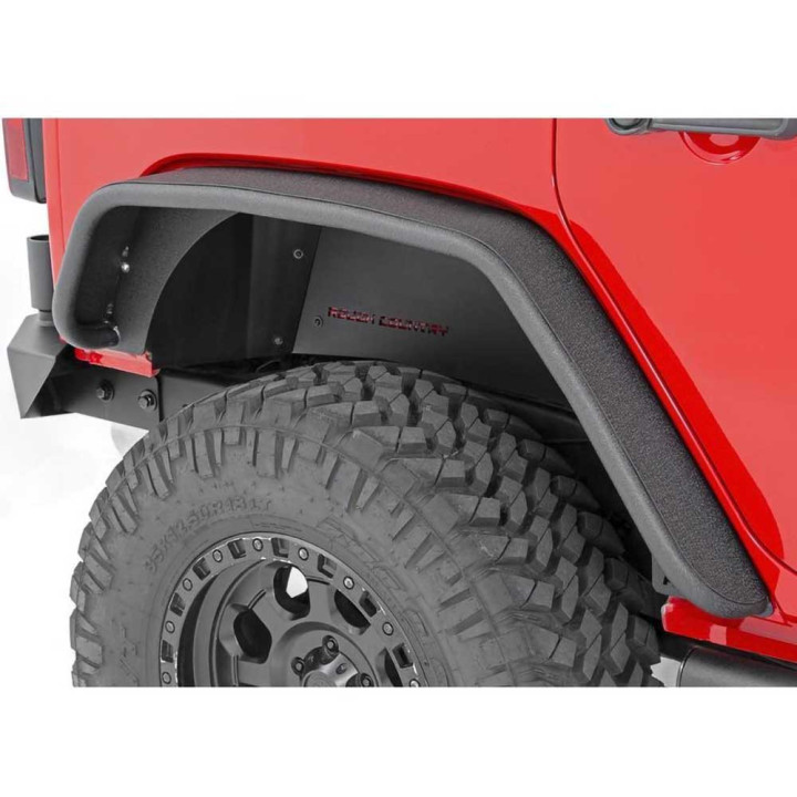 Front and Rear Fender Flares, Rough Country Flat, Jeep Wrangler 2007 - 2018 - EDK.ro