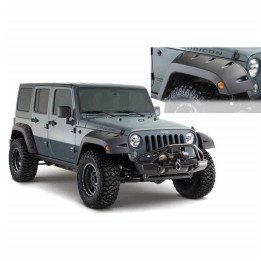 Front Fender Flares Standard Coverage, Bushwacker Pocket Style, Jeep Wrangler 2007 - 2018 - EDK.ro