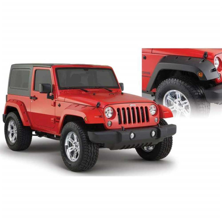 Extensii Aripi Față Acoperire Standard, Bushwacker Pocket Style, Jeep Wrangler 2007 - 2018 - EDK.ro
