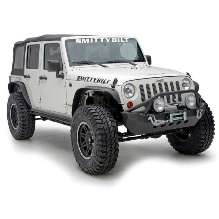 Fender Flares Set Front and Rear, Smittybilt XRC Armor Corner Guards, Jeep Wrangler 2007 - 2018 - EDK.ro