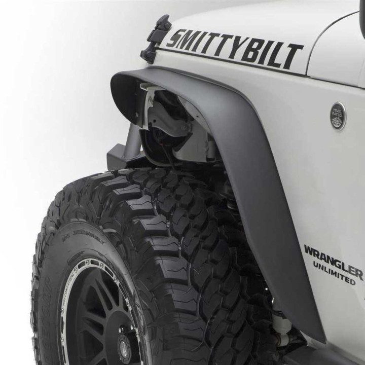 Fender Flares Set Front and Rear, Smittybilt XRC Armor Corner Guards, Jeep Wrangler 2007 - 2018 - EDK.ro