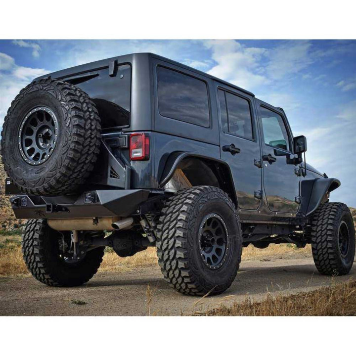 Extensii Aripi Spate din Oțel Acoperire Standard Neagră, Poison Spyder Crusher, Jeep Wrangler 2007 - 2018 - EDK.ro