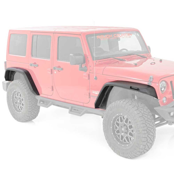 Extensii Aripi Față și Spate, Rough Country LED Flat, Jeep Wrangler 2007 - 2018 - EDK.ro
