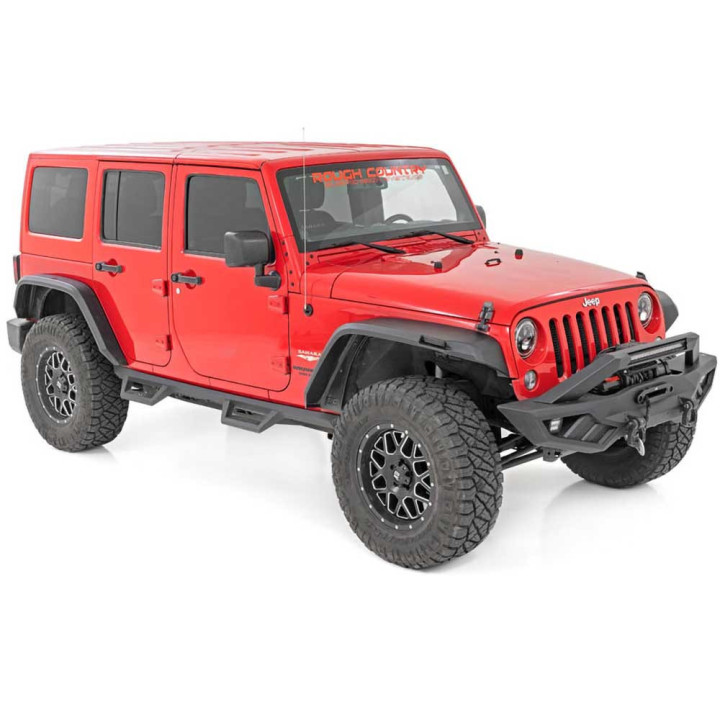 Front and Rear Fender Flares, Rough Country LED Flat, Jeep Wrangler 2007 - 2018 - EDK.ro
