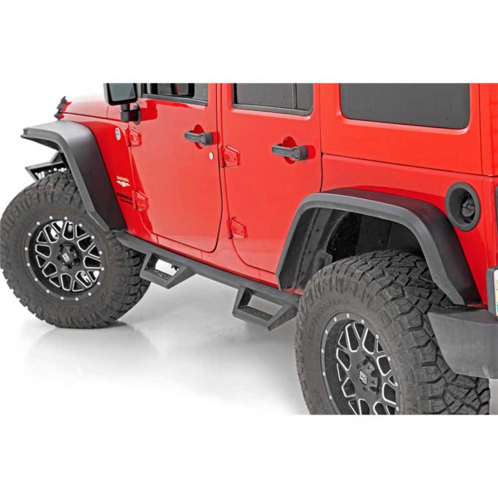 Front and Rear Fender Flares, Rough Country LED Flat, Jeep Wrangler 2007 - 2018 - EDK.ro