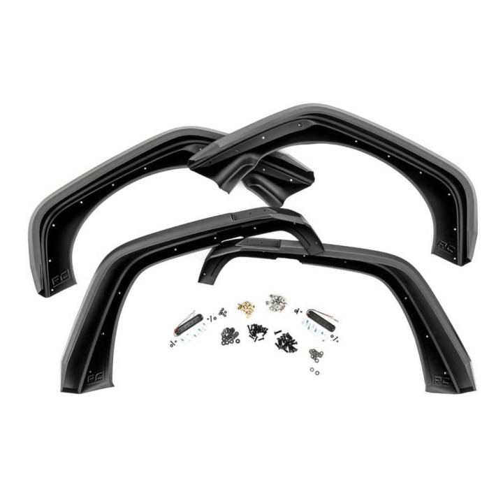 Front and Rear Fender Flares, Rough Country LED Flat, Jeep Wrangler 2007 - 2018 - EDK.ro