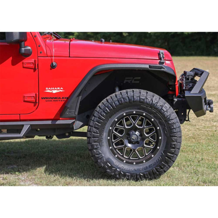 Front and Rear Fender Flares, Rough Country LED Flat, Jeep Wrangler 2007 - 2018 - EDK.ro