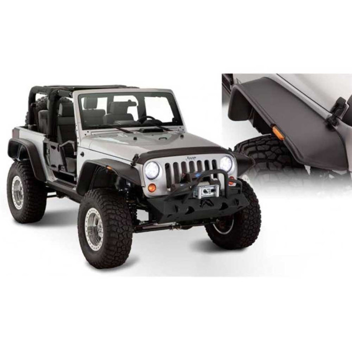 Extensii Aripi Față și Spate, Bushwacker Flat Style, Jeep Wrangler 2007 - 2018 - EDK.ro