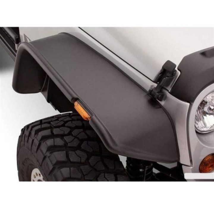 Front and Rear Fender Flares Standard Coverage, Bushwacker Flat Style, Jeep Wrangler 2007 - 2018 - EDK.ro