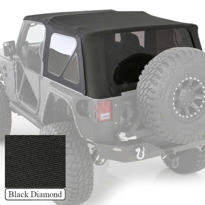 Soft Top Black Diamond, Smittybilt, Jeep Wrangler 2007 - 2018 - EDK.ro