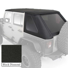 Capotă Moale Înclinată Black Diamond, Smittybilt, Jeep Wrangler 2007 - 2018 - EDK.ro