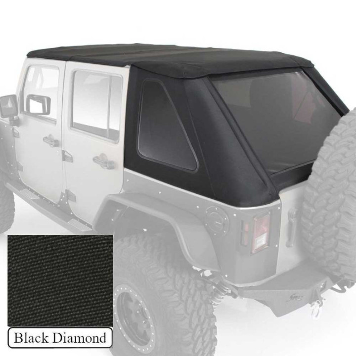 Capotă Moale Înclinată Black Diamond, Smittybilt, Jeep Wrangler 2007 - 2018 - EDK.ro
