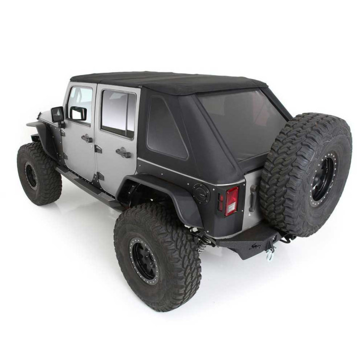 Soft Top Slant Black Diamond, Smittybilt, Jeep Wrangler 2007 - 2018 - EDK.ro