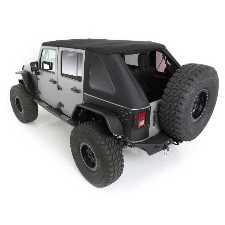 Soft Top Slant Black Diamond, Smittybilt, Jeep Wrangler 2007 - 2018 - EDK.ro