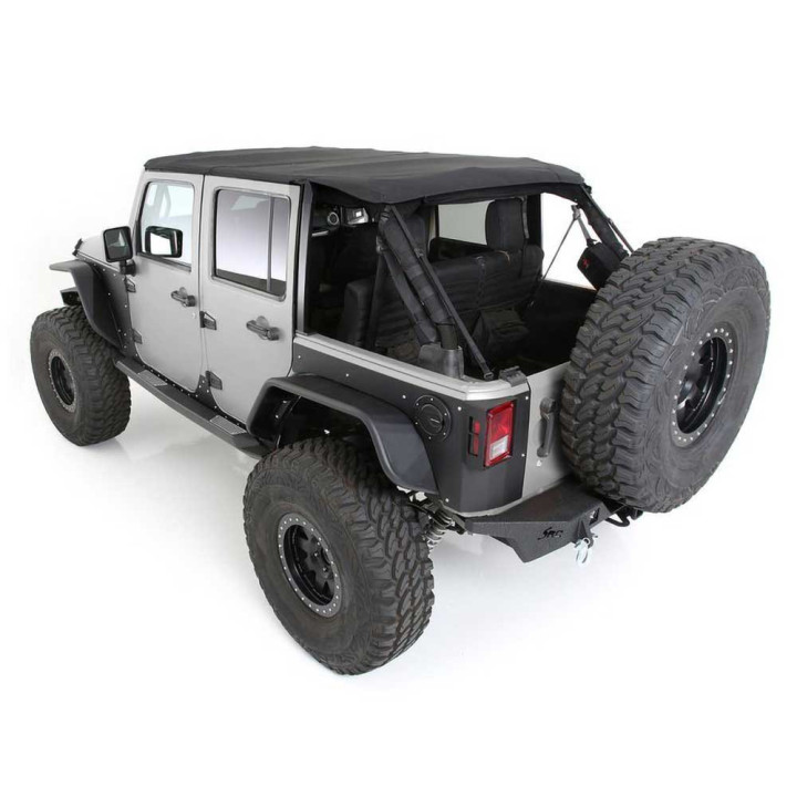 Soft Top Slant Black Diamond, Smittybilt, Jeep Wrangler 2007 - 2018 - EDK.ro