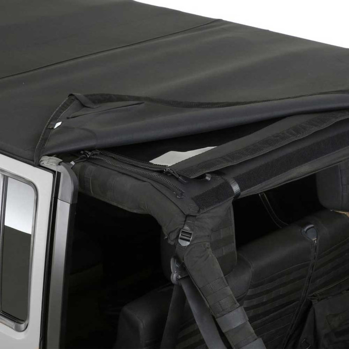 Soft Top Slant Black Diamond, Smittybilt, Jeep Wrangler 2007 - 2018 - EDK.ro