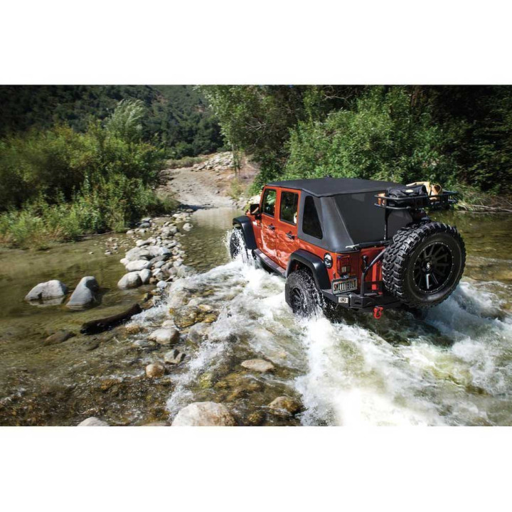 Soft Top Slant Black Diamond, Smittybilt, Jeep Wrangler 2007 - 2018 - EDK.ro