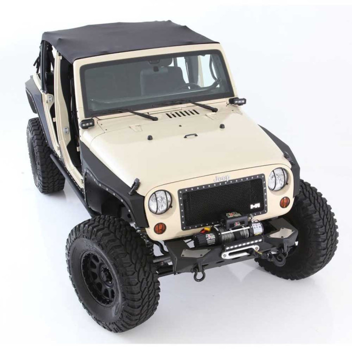 Extended Soft Top Black Diamond, Smittybilt, Jeep Wrangler 2007 - 2018 - EDK.ro