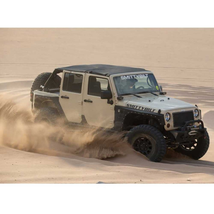 Extended Soft Top Black Diamond, Smittybilt, Jeep Wrangler 2007 - 2018 - EDK.ro