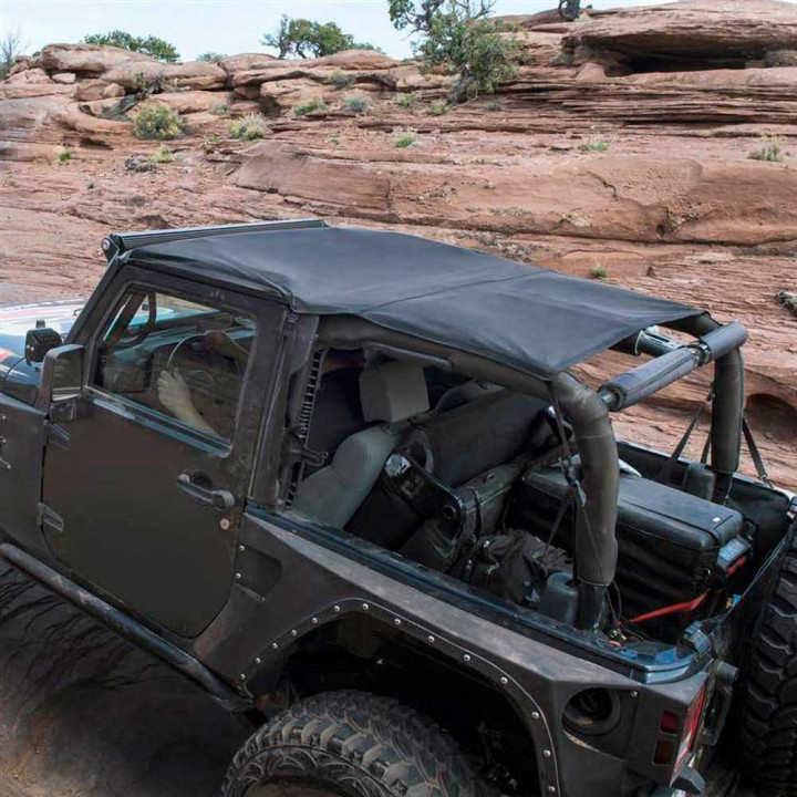Soft Top Extended Black Diamond, Smittybilt, Jeep Wrangler 2007 - 2018 - EDK.ro