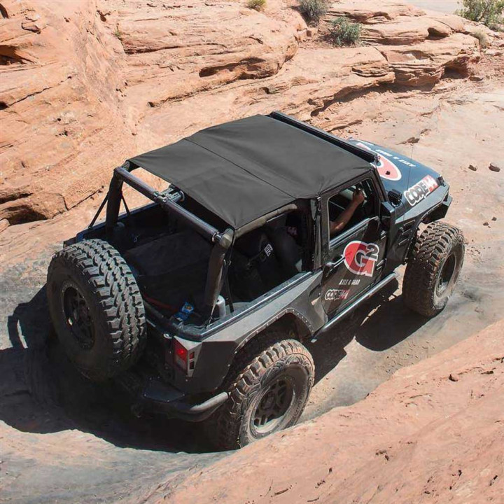 Soft Top Extended Black Diamond, Smittybilt, Jeep Wrangler 2007 - 2018 - EDK.ro