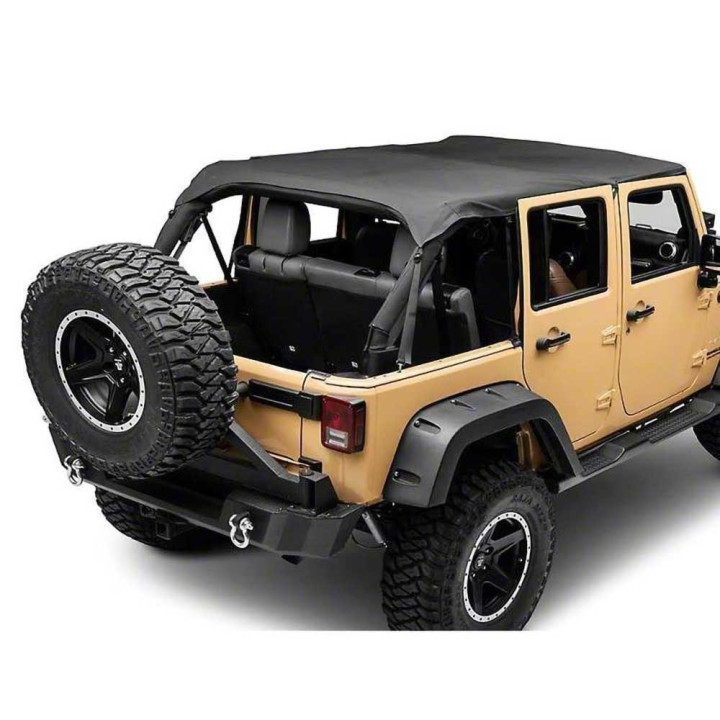 Soft Top Extended Black Diamond, Smittybilt, Jeep Wrangler 2007 - 2018 - EDK.ro