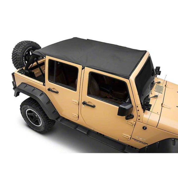 Soft Top Extended Black Diamond, Smittybilt, Jeep Wrangler 2007 - 2018 - EDK.ro