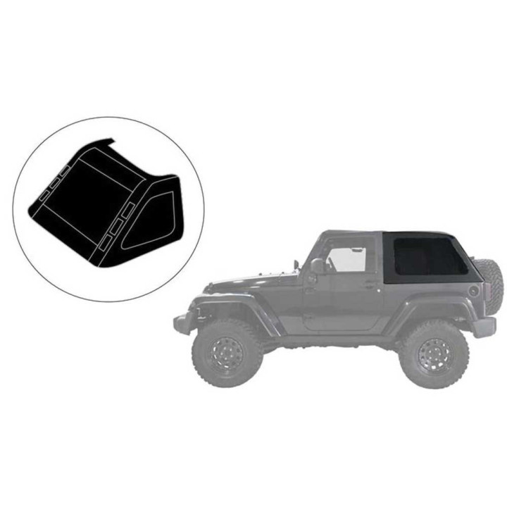 Roof Cover Fastback, Suntop, Jeep Wrangler 2007 - 2018 - EDK.ro