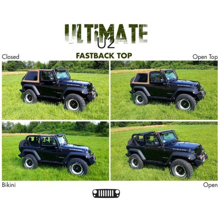 Roof Cover Fastback, Suntop, Jeep Wrangler 2007 - 2018 - EDK.ro