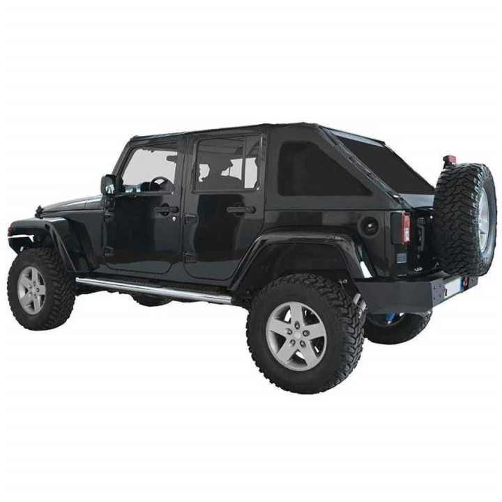 Complete Roof Cover Fastback Bowless, Suntop, Jeep Wrangler 2007 - 2018 - EDK.ro