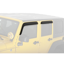 Front and Rear Window Deflectors, AVS Auto Ventshade Ventvisor, Jeep Wrangler 2007 - 2018 - EDK.ro