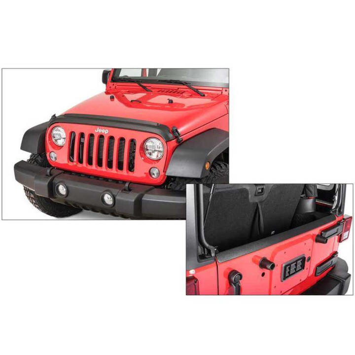 Set de Protecție Capotă și Hayon, Bushwacker, Jeep Wrangler 2007 - 2018 - EDK.ro