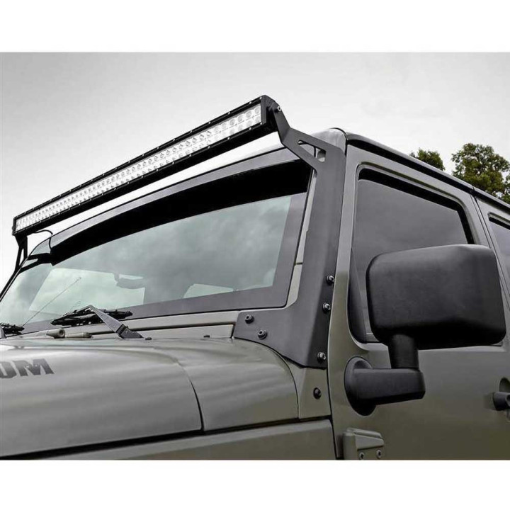 Kit de Integrare Proiectoare LED Omologate Pentru Parbriz, Rough Country Upper windshield LED straight light bar 50" mounts, Jee
