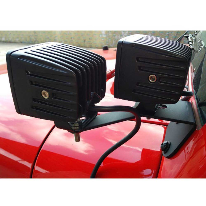 Kit de Integrare Proiectoare LED Omologate, OFD LED light A pillar mount kit, Jeep Wrangler 2007 - 2018 - EDK.ro