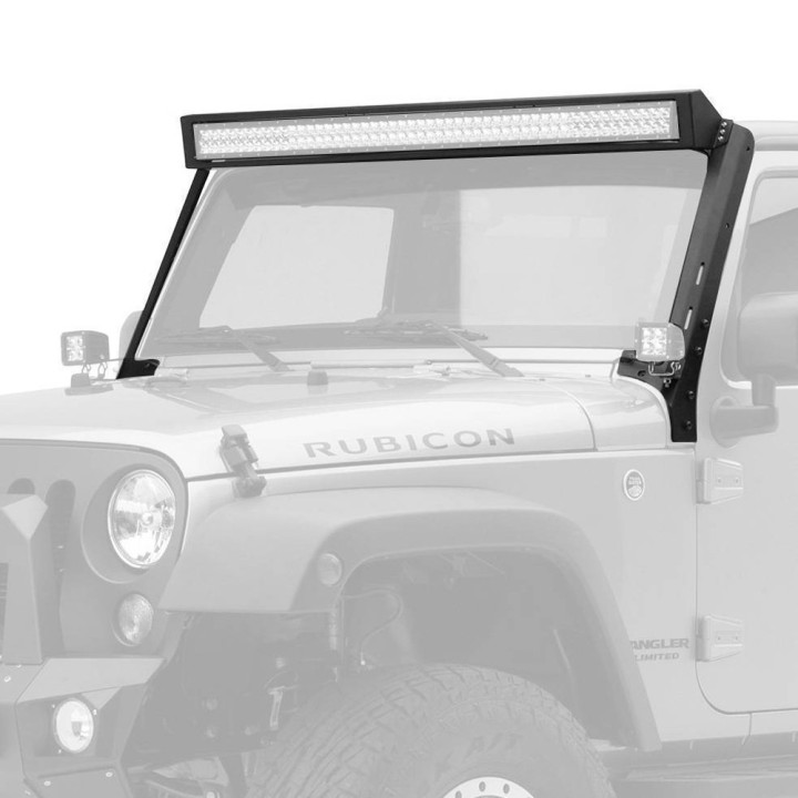 Kit de Integrare Proiectoare LED Omologate Pentru Parbriz, Go Rhino Windshield light frame for 50" light bar, Jeep Wrangler 2007
