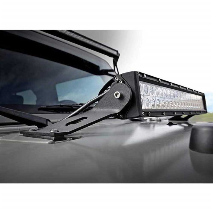 EC Approved LED Projector Integration Kit, Rough Country Hood mounts LED light bar 20", Jeep Wrangler 2007 - 2018 - EDK.ro