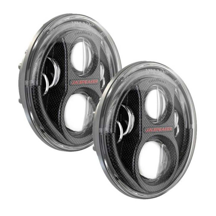 Headlights LED Carbon, JW Speaker 8700 Evolution J2 Series, Jeep Wrangler 2007 - 2018 - EDK.ro